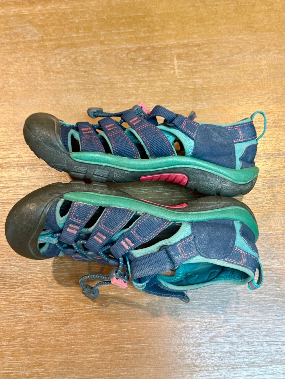 Keen Kids Newport H2 Sandals Midnight Navy/Baltic Teal Waterproof Hiking Sz 2